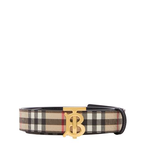 burberry check and leather belt|Burberry monogram motif leather belt.